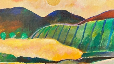 Aldemir Martins , sunset, Kings Gallery, Gallery in Jerusalem Fine art - Oil painting.