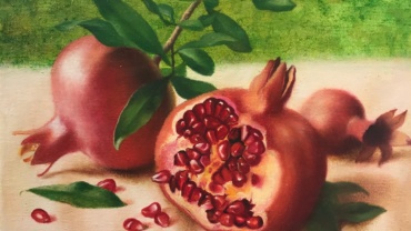 Melnyk - Pomegrante - Oil on canvas - Kings Gallery - Jerusalem - Fine Art.