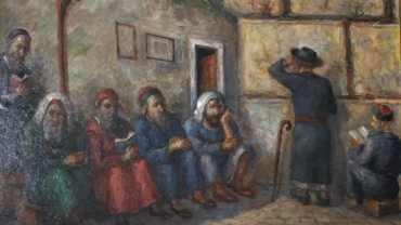 Shlomo Bernstein - Praying at the Western Wall - Kings Gallery - Jerusalem - Israeli artist - Gallery in Jerusalem.