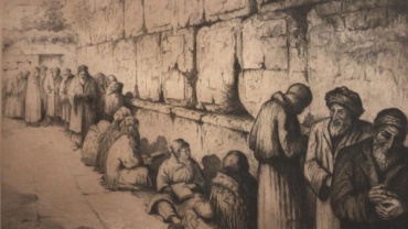 Unknown artist - Jews in the kotel - Gallery art - Kings gallery - Jerusalem.